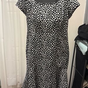Dana Kay Monochrome Patterned Midi Dress